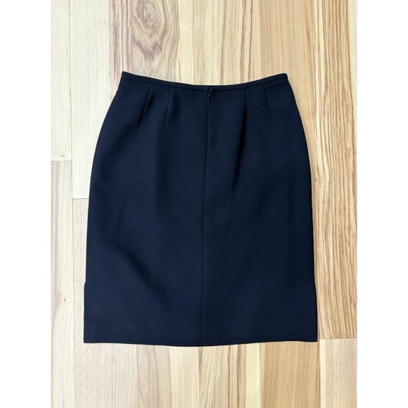 Black Lined Pencil Skirt 4P Office Workwear - Picture 3 of 3